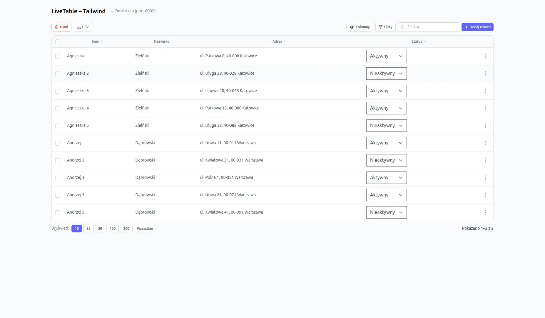LiveTable
